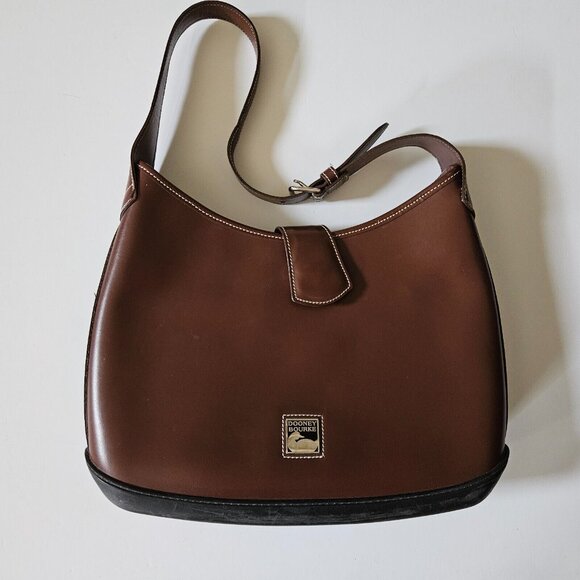 Dooney & Bourke Parasole Vintage Brown Leather Shoulder Purse Bag - Picture 4 of 9